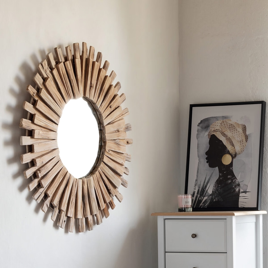Atmosphera - Väggspegel MANON diameter 88 cm gran