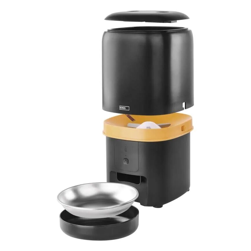 Automatisk foderautomat 4 l/5V/3xD svart Wi-Fi