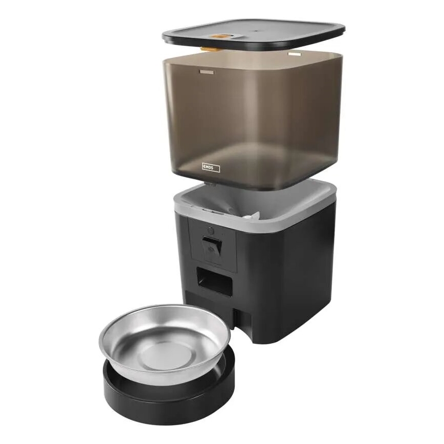 Automatisk foderautomat med mikrofon och kamera 6l/5V/4xAA Wi-Fi