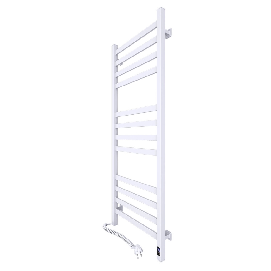 Handdukstork för badrum med termostat AVANGARD 459W/230V 120,6 cm IP44 vit vänster kantig