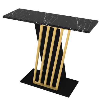 Avlastningsbord GRAVITY 76,8x90 cm svart/guld