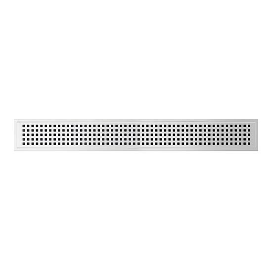 Avloppsgaller 49,5x2,3 cm, rostfritt stål/silver