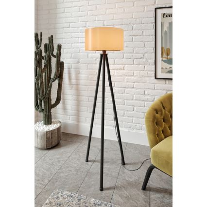 AYD 1xE27/40W/230V svart/brun golvlampa