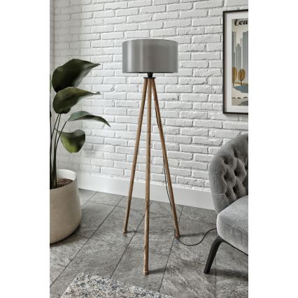 AYD 1xE27/40W/230V svart/brun golvlampa