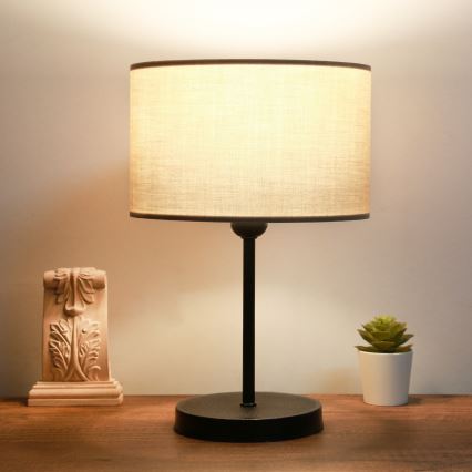 AYD Bordslampa 1xE27/40W/230V Beige/Trä