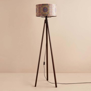 AYD Golvlampa 1xE27/40W/230V Brun/Flerfärgad