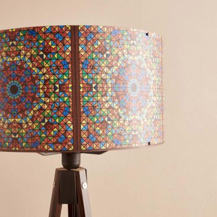 AYD Golvlampa 1xE27/40W/230V Brun/Flerfärgad