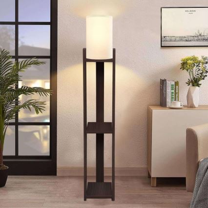 AYD Golvlampa 1xE27/40W/230V brun/kräm