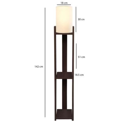 AYD Golvlampa 1xE27/40W/230V brun/kräm