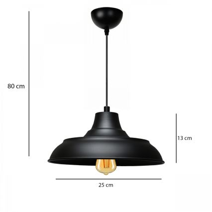 AYD hängande lampa 1xE27/40W/230V svart