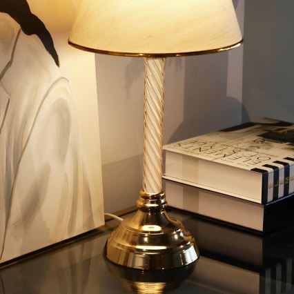 AYD skrivbordslampa 1xE27/40W/230V beige/guld