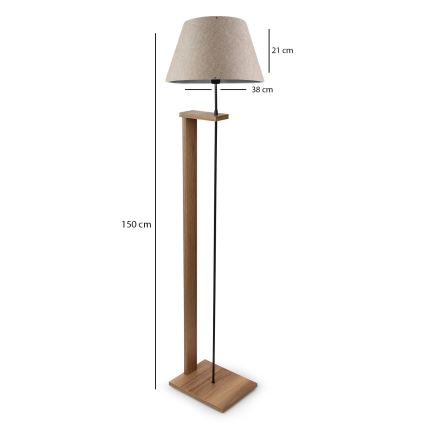 AYD Stående lampa 1xE27/40W/230V beige/brun