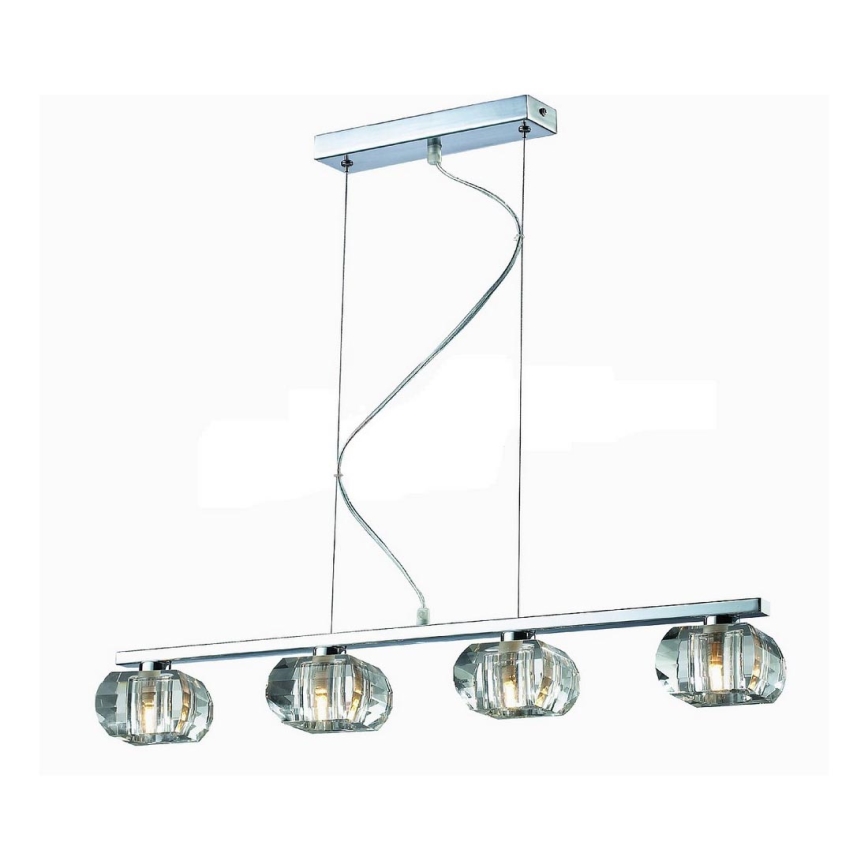 Azzardo AZ0493 - Ljuskrona med snöre RUBIC 4xG9/40W/230V