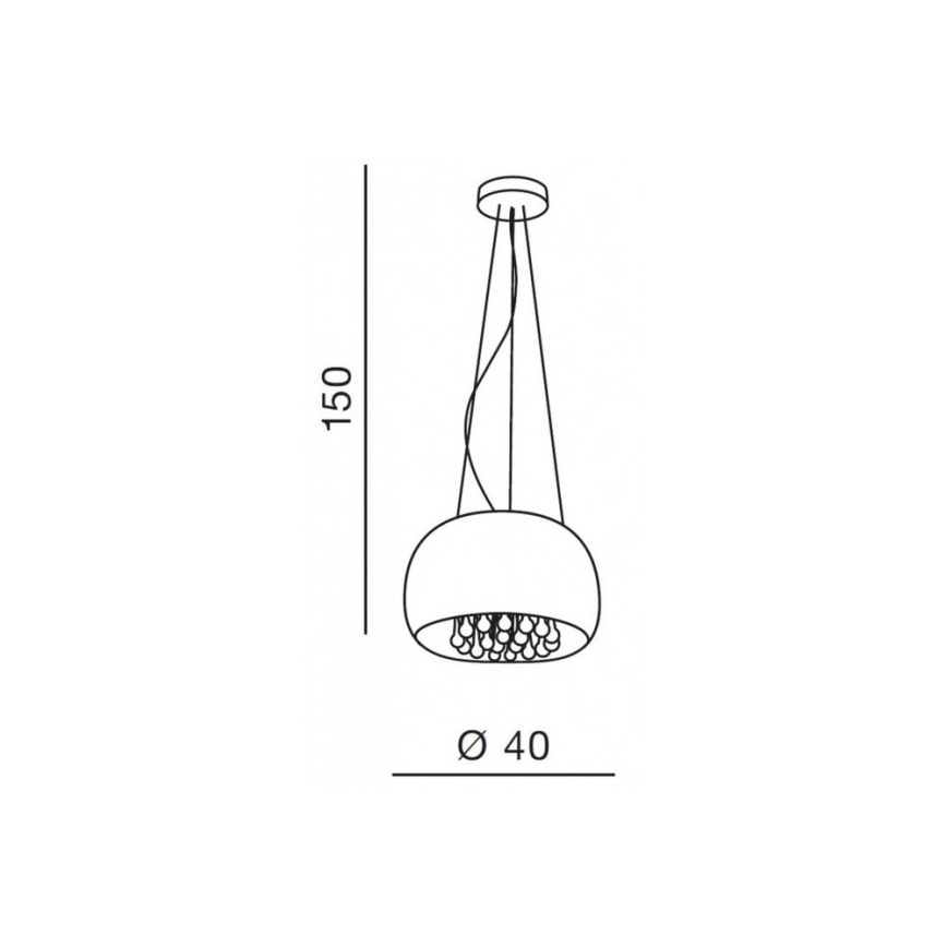 Azzardo AZ0699 - Ljuskrona med snöre BURN 5xG9/40W/230V