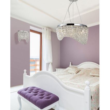 Azzardo AZ1284 - Kristallkrona med snöre CARMEN 6xG9/40W/230V