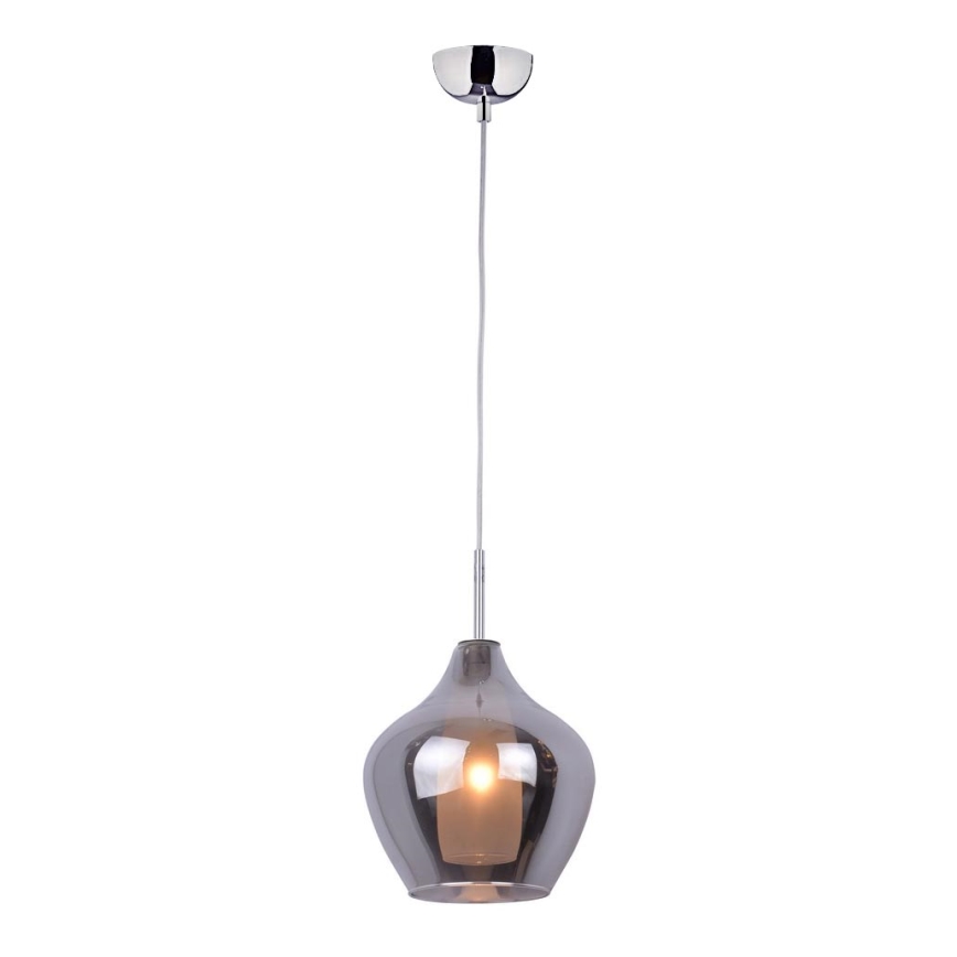 Azzardo AZ2148 - Ljuskrona med snöre AMBER MILANO 1xG9/40W/230V