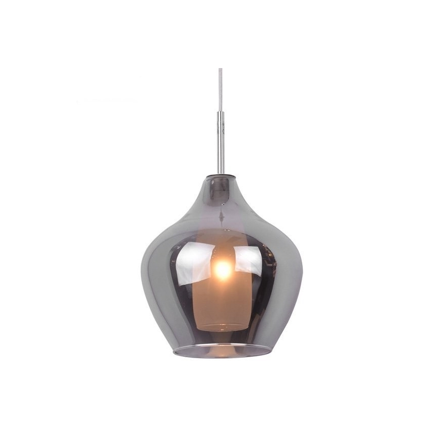 Azzardo AZ2148 - Ljuskrona med snöre AMBER MILANO 1xG9/40W/230V