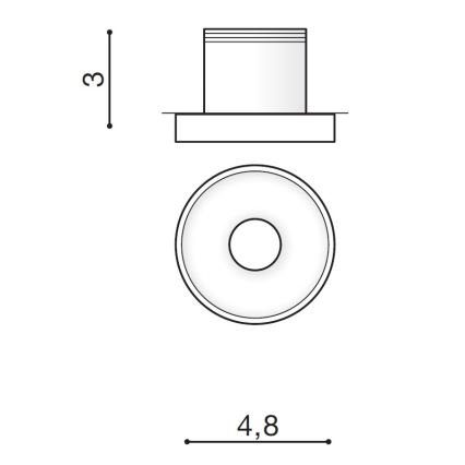 Azzardo AZ2234 - LED infälld belysning OKA 1xLED/3W/230V CRI 90