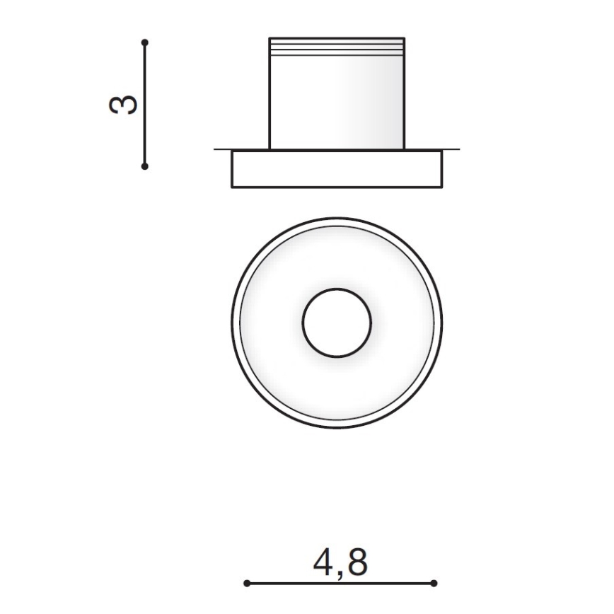 Azzardo AZ2234 - LED infälld belysning OKA 1xLED/3W/230V CRI 90