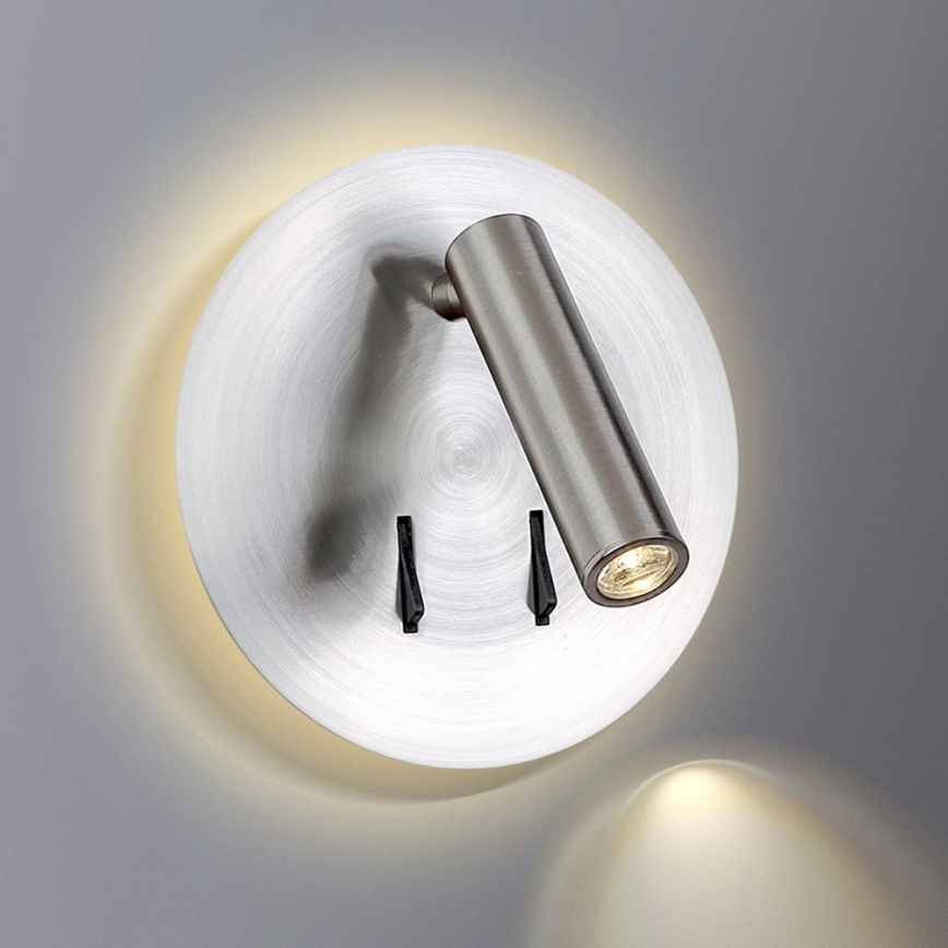 Azzardo AZ2424 - LED Väggspotlight FARO LED/6W+LED/3W/230V