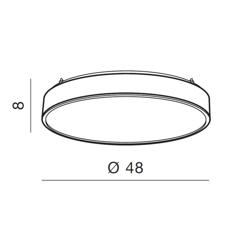 Azzardo AZ2716 - LED Dimbar Takbelysning COLLODI 1xLED/50W/230V + Fjärrkontroll