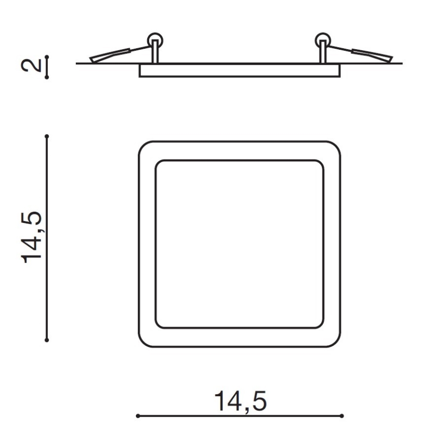 Azzardo AZ2836 - Infälld LED badrumsbelysning SLIM 1xLED/12W/230V IP44 CRI 90