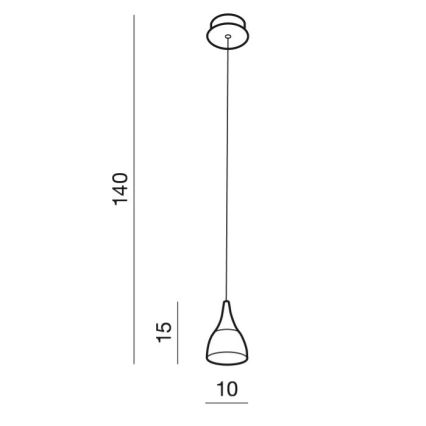 Azzardo AZ2847 - LED Ljuskrona med snöre DALMATIA 1xLED/5W/230V