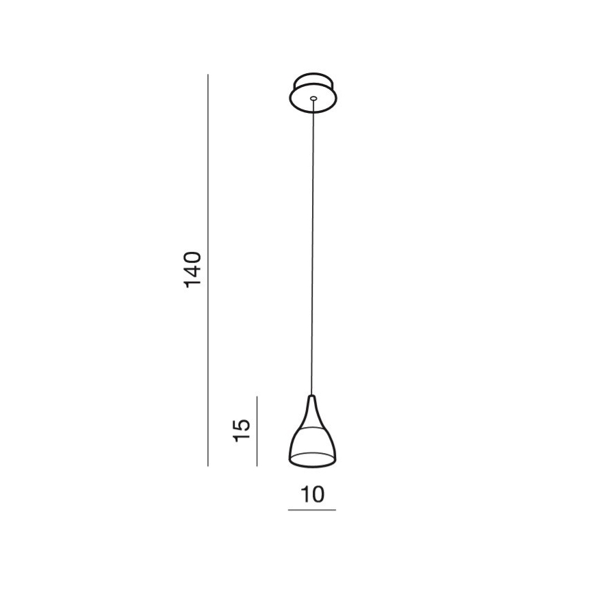 Azzardo AZ2847 - LED Ljuskrona med snöre DALMATIA 1xLED/5W/230V