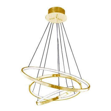 Azzardo AZ2918 - Dimbar LED-lampakrona med snöre WHEEL 3xLED/80W/230V