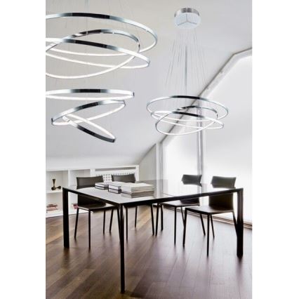Azzardo AZ2989 - Dimbar LED-lampakrona med snöre WHEEL 3xLED/80W/230V