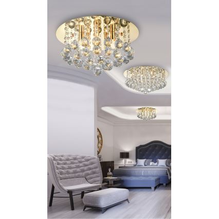 Azzardo AZ3083 - Vägglampa i kristall BOLLA 5xG9/40W/230V