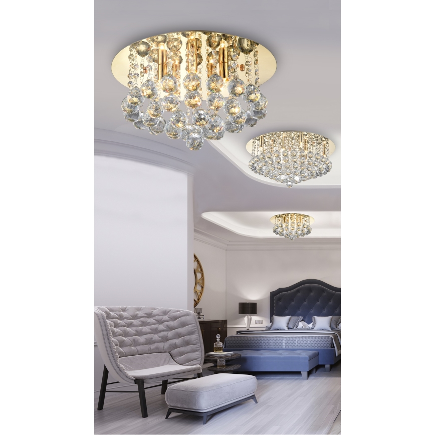 Azzardo AZ3083 - Vägglampa i kristall BOLLA 5xG9/40W/230V