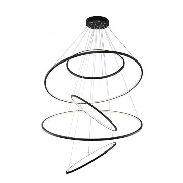 Azzardo AZ3137 - Dimbar LED-lampakrona med snöre WHEEL LED/190W/230V svart