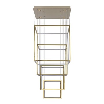 Azzardo AZ3140 - Dimbar LED-lampakrona med snöre OPERA LED/329W/230V guld