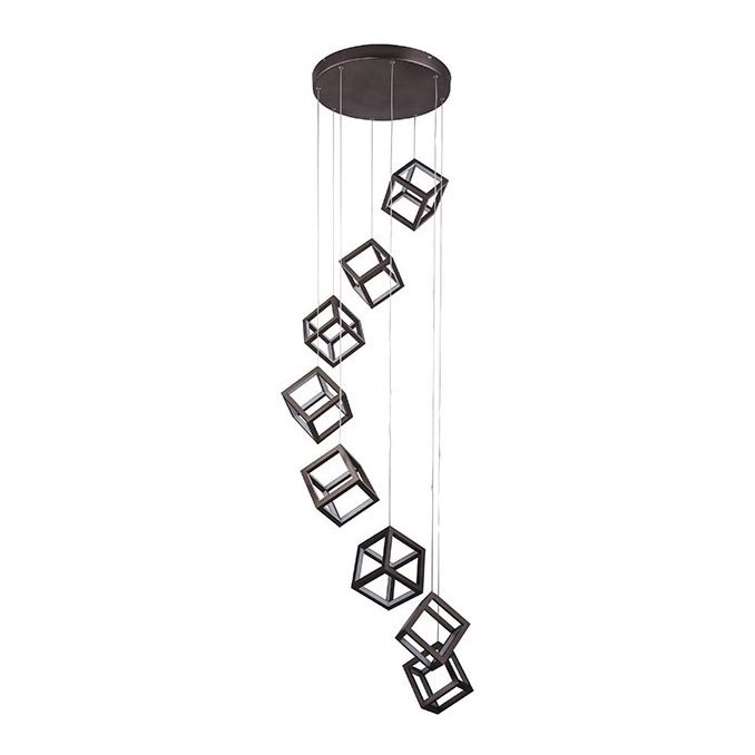 Azzardo AZ3151 - Dimbar LED-lampakrona med snöre STRANGE 8xLED/150W/230V
