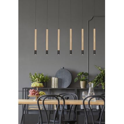 Azzardo AZ3340 - LED Ljuskrona med snöre IZOLDA 6xLED/5W/230V