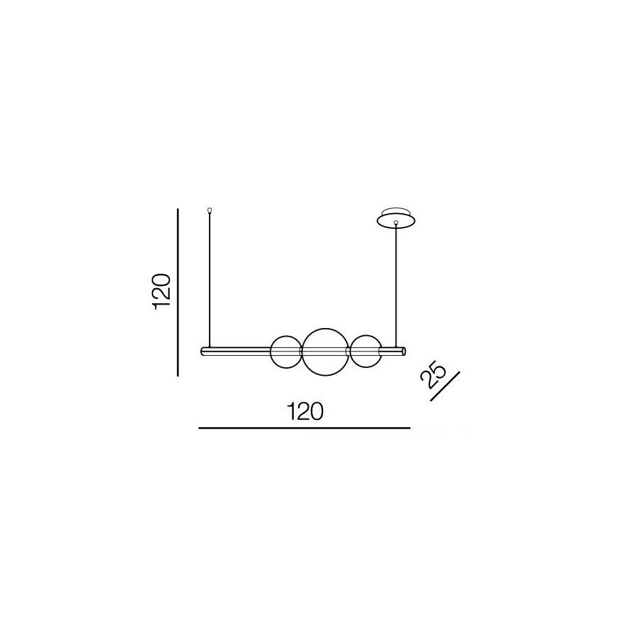 Azzardo AZ3352 –⁠ LED Dimbar Hängande lampa SANDRA LED / 48 W / 230 V