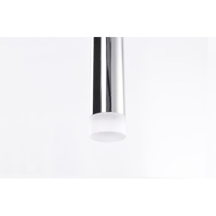 Azzardo AZ3418 - LED ljuskrona med textilsladd LOUISE LED/3W/230V skinande krom