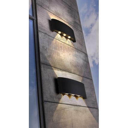 Azzardo AZ3484 - LED Utomhus Väggbelysning GINNA 6xLED/1W/230V IP54