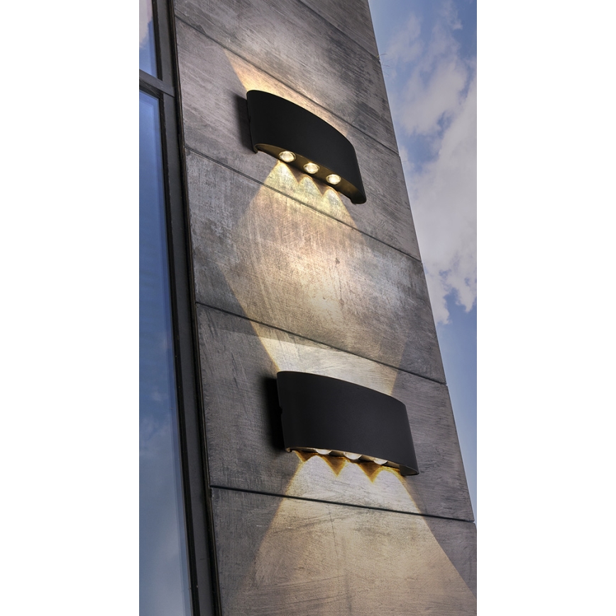 Azzardo AZ3484 - LED Utomhus Väggbelysning GINNA 6xLED/1W/230V IP54