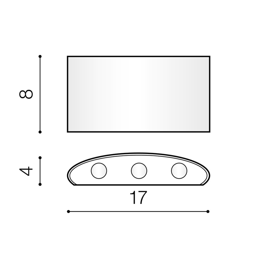 Azzardo AZ3484 - LED Utomhus Väggbelysning GINNA 6xLED/1W/230V IP54