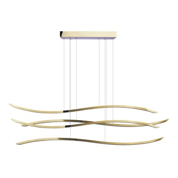 Azzardo AZ4058 - LED Dimbar ljuskrona med upphängningsrem WAVES LED/70W/230V guld