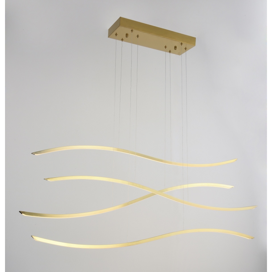 Azzardo AZ4058 - LED Dimbar ljuskrona med upphängningsrem WAVES LED/70W/230V guld