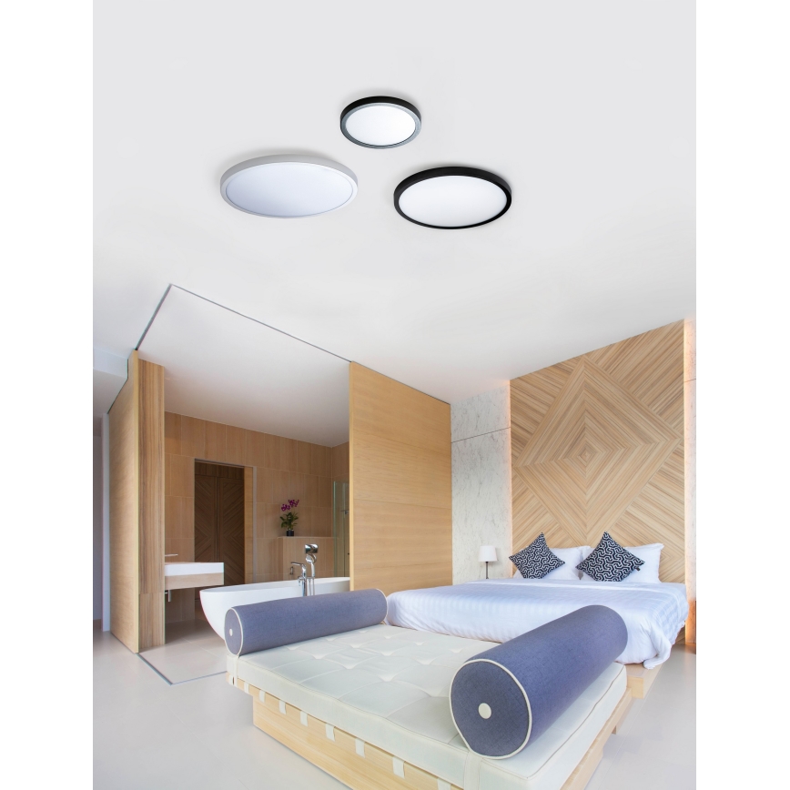 Azzardo AZ4235 - LED taklampa  MALTA LED/12W/230V diameter  17 cm svart 
