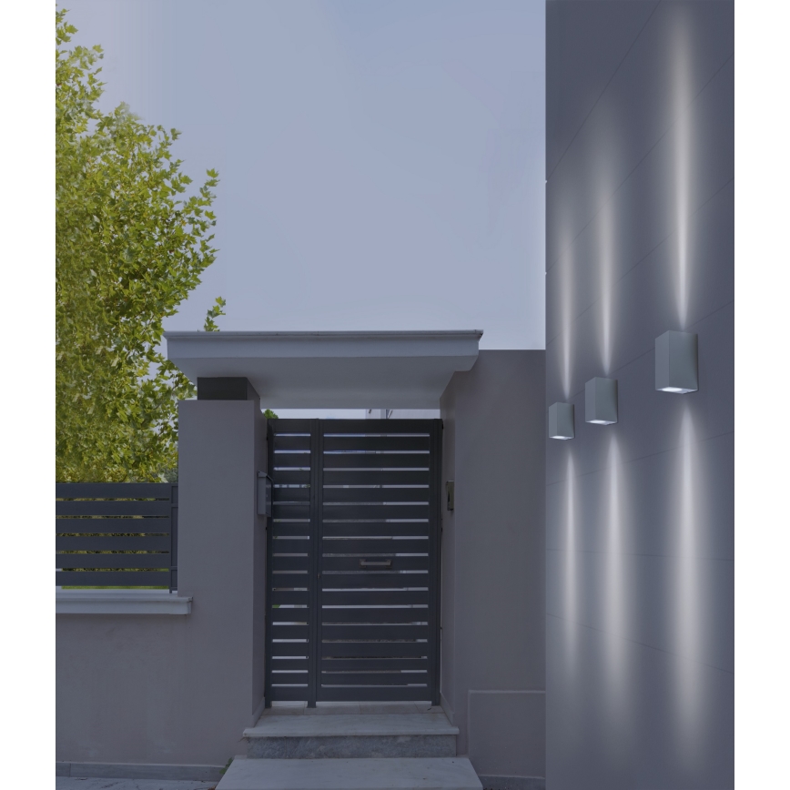 Azzardo AZ4267 - Utomhus vägglampa  RIMINI 1xGU10/35W/230V IP54 fyrkant 