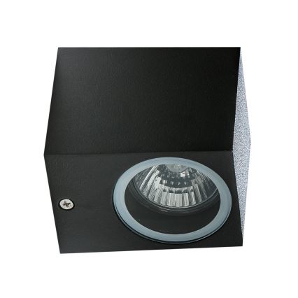 Azzardo AZ4267 - Utomhus vägglampa  RIMINI 1xGU10/35W/230V IP54 fyrkant 