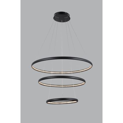 Azzardo AZ4428 - LED takkrona på ett snöre  BRIGHTON LED/55W/230V svart 