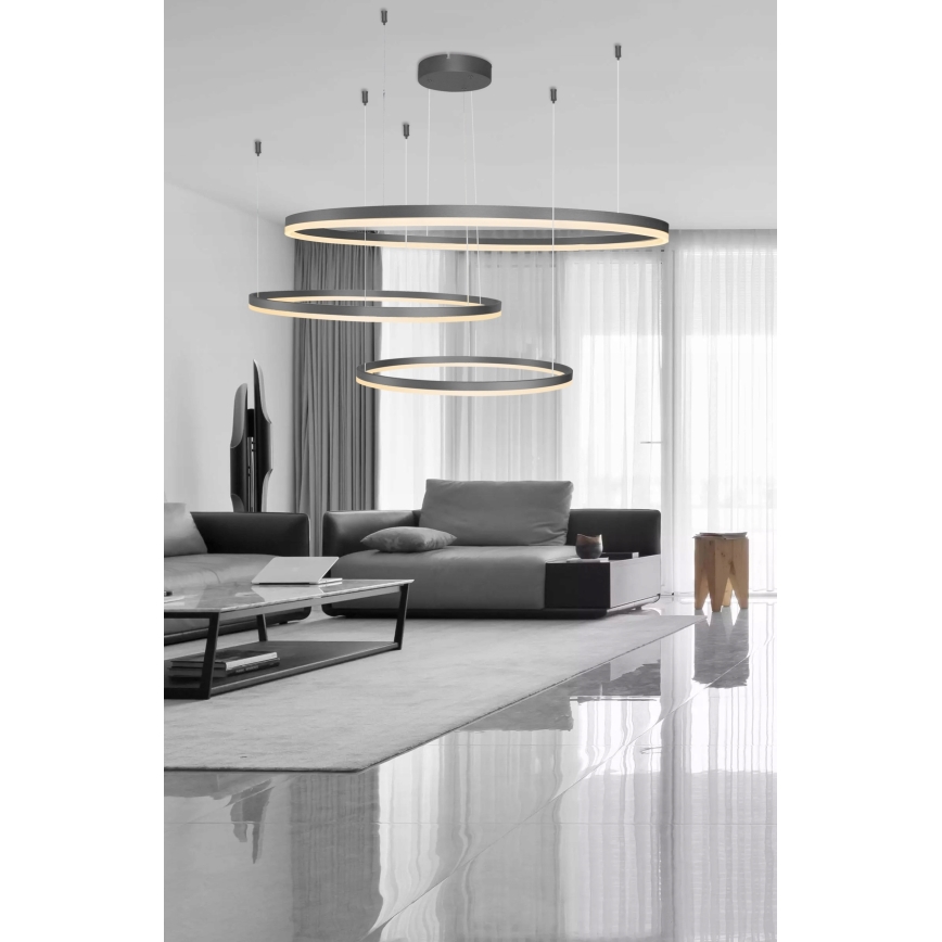 Azzardo AZ4707 - LED takkrona på ett snöre  HALO LED/130W/230V svart
