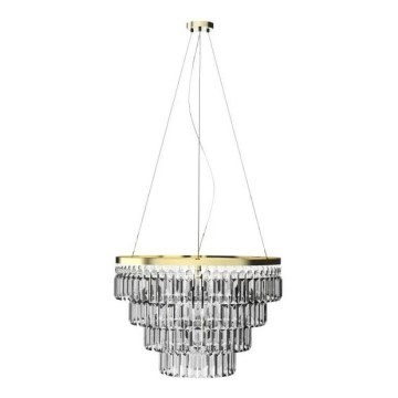 Azzardo AZ4906 - Kristallkrona med textilsladd SALERNO 12xG9/40W/230V