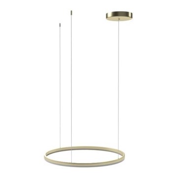 Azzardo AZ4970 -LED ljusreglerad ljuskrona på textilsladd HALO LED/46W/230V diameter 60 cm guld